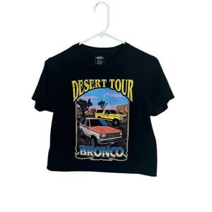 Ford Bronco Desert Tour Cropped Black Tee size S